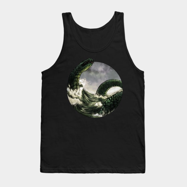 Jormungandr the Midgard Serpent Tank Top by AniaArtNL